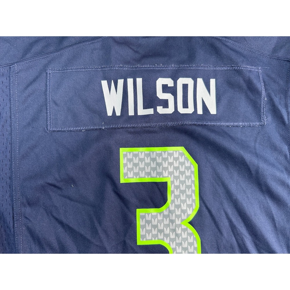Nike Seattle Seahawks Russell Wilson 3 On Field Jersey Navy Blue Youth XL 18/20 - Picture 7 of 7